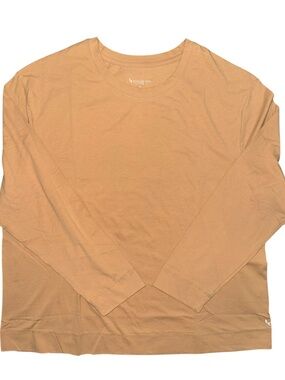 Koolaburra by UGG Tan Crewneck Sweatshirt 1X 100% Cotton Cozy Lounge Top